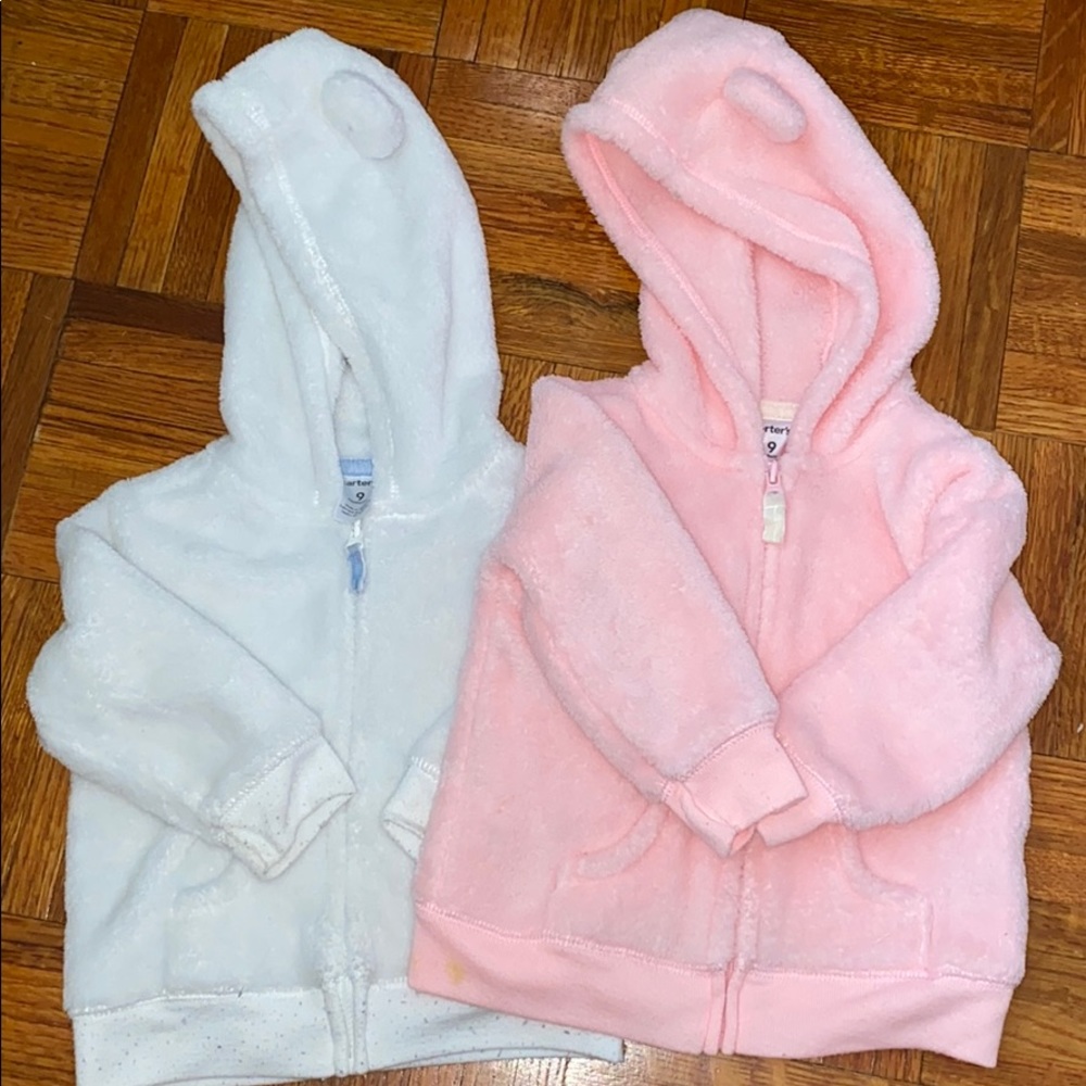 2 Carter’s zip up hoodies